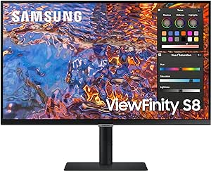 Samsung 27 inch Viewfinity S8 UHD Ultra-thin Monitor with Matte Display, VESA DisplayHDR400 (3-Year Warranty)- LS27B804PXNXGO [Canada Version]