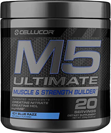 Cellucor M5 Ultimate Post Workout Powder ICY Blue Razz | Muscle & Strength Building Supplement | Creatine Monohydrate   Creatine Nitrate   Creatine HCL   HMB | 20 Servings