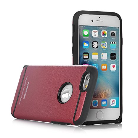 Poweradd Apple iPhone 6S Case Lightweight Soft Interior and Scratch Protection Function for iPhone 6/6S (4.7") - Retail Packaging (Burgundy Red)