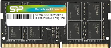 Silicon Power DDR4 32GB 2666MHz 260-pin CL19 1.2V SODIMM Laptop RAM Computer Memory