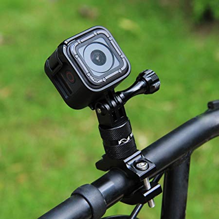 PULUZ 360 Degree Rotation Bicycle Bike Aluminum Handlebar Adapter Mount with Screw for GoPro Hero 7 Black/Hero 6 / Hero 5 Hero 4 Session Xiaoyi MiJiaSport Camera