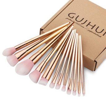 Hunputa 12PCS Make Up Foundation Eyebrow Eyeliner Blush Cosmetic Concealer Brushes