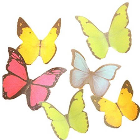 KitMax (TM) Pack of 6 Sets Cute Butterfly Shaped Sticky Notes Gift for Students Children, Color May Vary