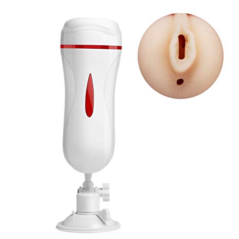 Masturbator Cup Sex for Men Real Skin Feeling, Hands Free Male Aircraft Toys Products, Adjustable Angle Realistic Textured Pocket Vagina Anal