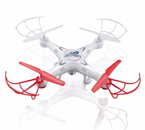 AKASO X5C 4CH 2.4GHz 6-Axis RC Quadcopter with HD Camera, Gyro Headless, 360-degree 3D Rolling Mode 2 RTF RC Drone ( Bonus MicroSD card & Blades Propellers included )