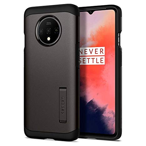 Spigen Tough Armor Works with OnePlus 7T Case (2019) - Gunmetal