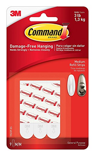 Command Medium Mounting Refill Strips, 54-Strip