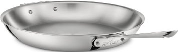 All-Clad 4114 Stainless Steel Tri-Ply Bonded Dishwasher Safe Fry Pan / Cookware, 14-Inch, Silver
