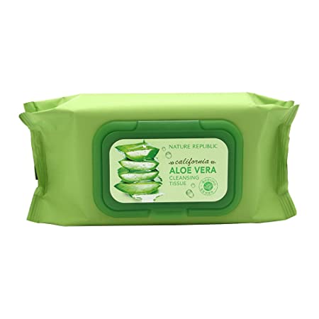 Nature Republic California Aloe Vera Cleansing Tissue 1 Pack (80 Sheets)