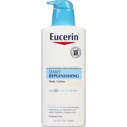 Eucerin Daily Replenishing Moisturizing Lotion 16.9 Fluid Ounce (Pack of 3)