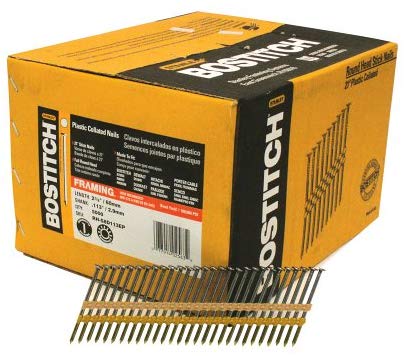 BOSTITCH RH-S8D113EP Round Head 2-3/8-Inch x .113-Inch by 21 Degree Plastic Collated Framing Nail (5,000 per Box)