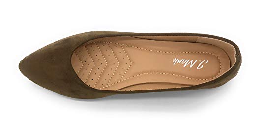 Women's Casual Pointed Toe Ballet Flats Comfort Classic Slip Ons (Size Run Big)