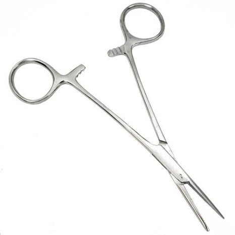 Forceps Standard Tool Clamp Needle Tweezers 5"