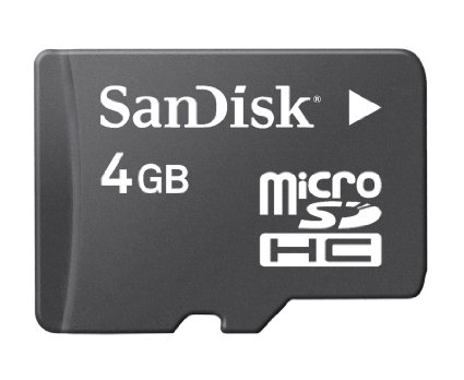 Sandisk 4GB MicroSDHC Memory Card with SD Adapter
