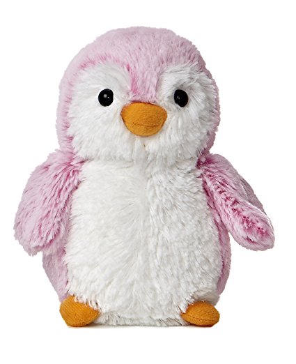 Aurora World Pom Pom Penguin Bright Pink Plush, 6"