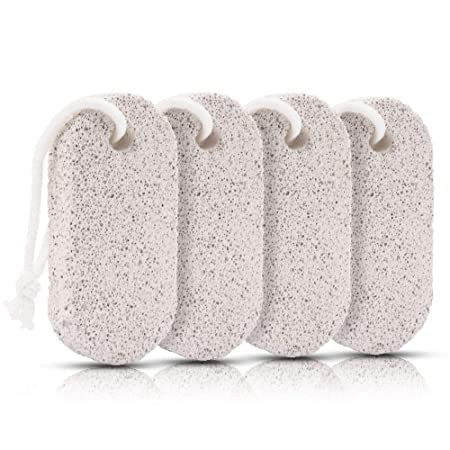 4 Pack Pumice Stone Natural Lava Pumice Stone Foot Care Scrubber Grinding Feet Stone Hard Skin Callus Remover for Feet and Hands