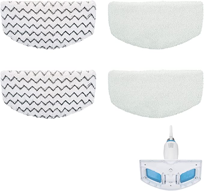 Bonus Life Steam Mop Pads for Bissell Powerfresh Steam Mop 1940 Replacement, 4 Pack