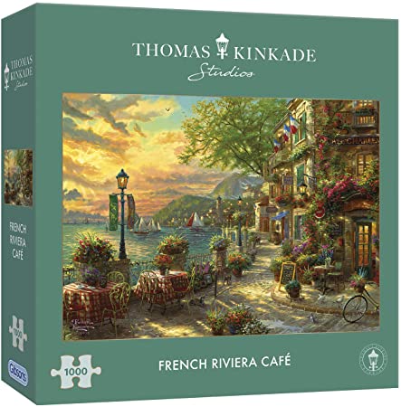 Gibsons Kinkade French Riviera Cafe Jigsaw Puzzle (1000 Pieces)