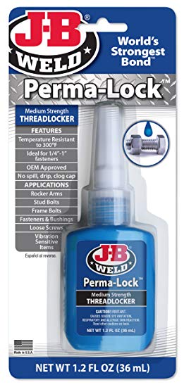 J-B Weld 24236 Perma-Lock Medium Strength Threadlocker - Blue - 36 ml