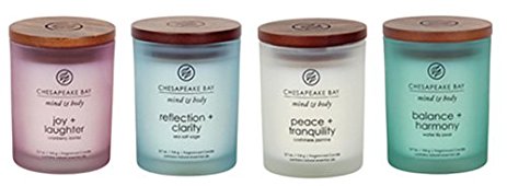 Chesapeake Bay Candle Mind & Body Collection Small Jar Scented Candle Bundle #2, 4-Piece Set