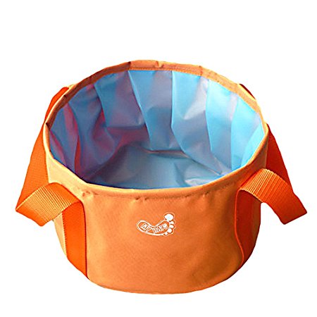 Cevinee™ 15L Durable Leak-proof Foldable Camp Sink Picnic Vegetables Basin Travel Footbath Foot Soak Basin Washbasin Fishing Bucket with Carrying Pouch