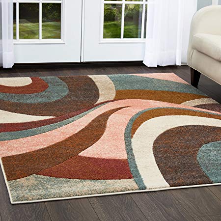 Home Dynamix Tribeca Slade 5'2" x7'2 Area Rug Multi-Colored/Brown