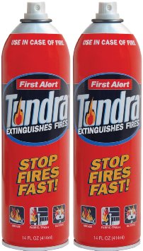 First Alert AF400-2 Tundra Fire Extinguisher Aerosol Spray Twin Pack