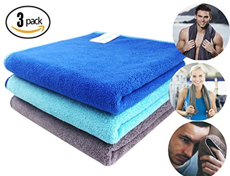 Sports Towel ForNeat Microfiber Towels Set, Multi-purpose Gym Towel, Extra Absorbent, Fast Drying & Antibacterial, for Sports, Workout, Fitness, Gym, Yoga, Pilates, Travel, Camping & More