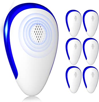 BOYON Ultrasonic Pest Repeller 6 Pack Indoor Plug in, Electronic and Ultrasound Pest Repellent - Insects, Mice, Spiders, Bed Bugs, Fleas, Pest Control Repellent for Home, Office, Warehouse, Hotel