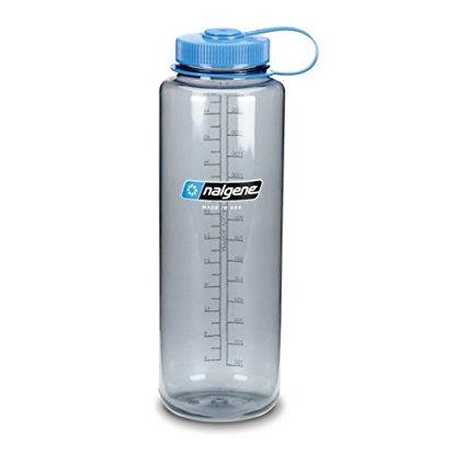 Nalgene 48oz Tritan Grey with Blue Cap