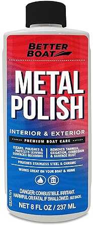 Metal Polish Metal Cleaner and Chrome Polish Marine Grade for Boats and Cars Aluminum and Stainless Steel (Reformulated)