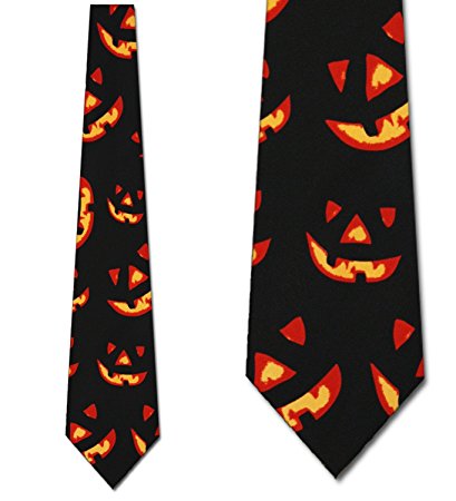 Jack-O-Lantern Tie Halloween Ties Pumpkin mens Necktie