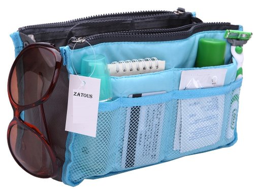 Zatous Expandable 12 Pockets Handbag Insert Purse Organizer