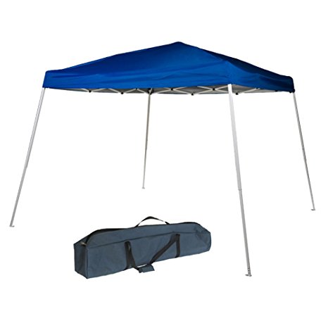 Abba Patio 8 x 8-Feet Slant Leg Instant Easy Pop Up Folding Canopy with Carry Bag, Blue