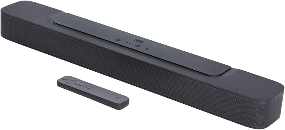 JBL SoundBar 2.0 All In One MK2, Television Speaker for Home Entertainment Sound System, Sleek and Compact Design with JBL Surround Sound, in Black