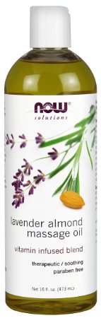 NOW Foods Lavender Almond Massage Oil 16 Fluid Ounces