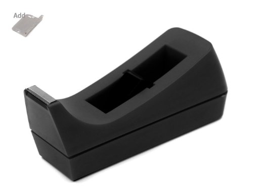EasyPAG Desk Tape Dispenser Middle Size for Tapes within 1.0 Inch Core,Add 1 Replace Blade Cutter , Black