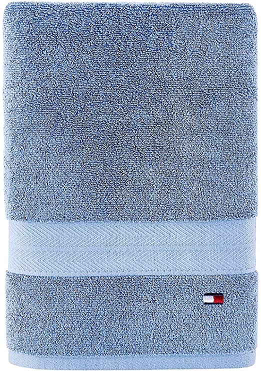 Tommy Hilfiger Modern American Bath Towel, 30 x 54 inch, Mist Blue