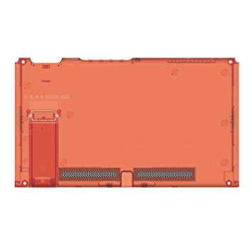 BASSTOP Translucent Back Plate DIY Replacement Housing Shell Case for NS NX Switch Console Without Electronics (Console-Fire Orange)