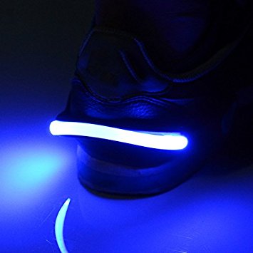 Night Safety LED Shoe Lights Clip (2-Pack) Warning Bike Cycling Running Jogging