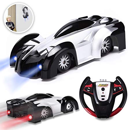 KKONES Remote Control Car Kids Toys for Boys Girls,Head and Rear with Powerful LED Light,360°Rotating Stunt Wall Climbing Car with Remote Control, Intelligent Glowing USB Cable Girl and Boy Gifts