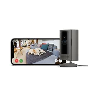 Ring Caméra Intérieure (Indoor Camera 2e gén.) | Caméra surveillance wifi sur secteur pour animaux, vidéo HD 1080p, audio bidirectionnel, cache de confidentialité | Essai Ring Protect gratuit 30 j.