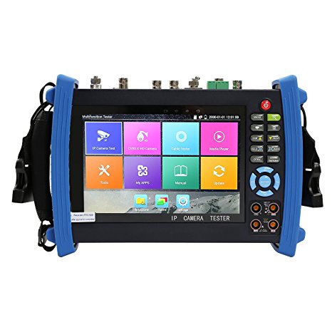 Wsdcam 7 Inch All in One 1080p Retina Display IP Camera Tester Security CCTV Tester Monitor with SDI/TVI/AHD/CVI/DMM/TDR/OPM/VFL/POE/WIFI/4K H.265/HDMI In&Out/Firmware Upgraded 8600MOVTSADH-Plus