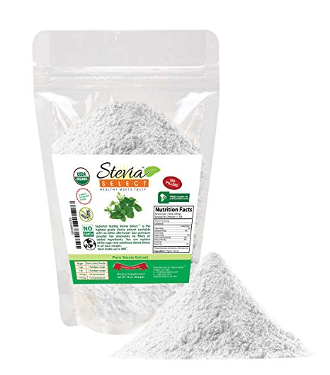 Stevia powder (1LB) Stevia Select Pure Stevia Extract-Bulk Stevia Organic, Kosher, Non-GMO Certified- Best tasting Available Guaranteed!