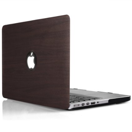 MacBook Pro 13 inch with Retina Display CaseiDOO Dark Wood Pattern Print Hard CaseOnly Fit for MacBook Pro Case 13 -inch with Retina Display