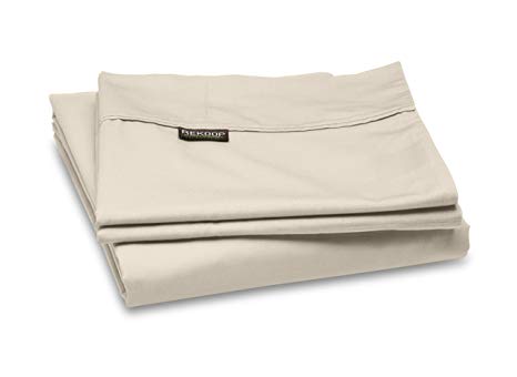 REKOOP Eco-Friendly Sheets, Cotton Rich, Smooth Percale Weave, 4 Piece Queen, 15" Deep Pocket, Ivory