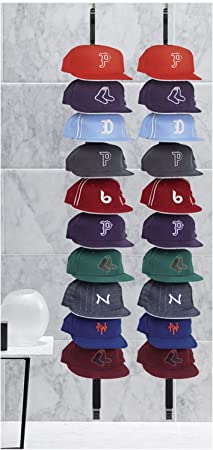 YCMI Hat Hanger Holder Organizer for Wall | Baseball Cap Holders Rack Wall Mount (2 pack)