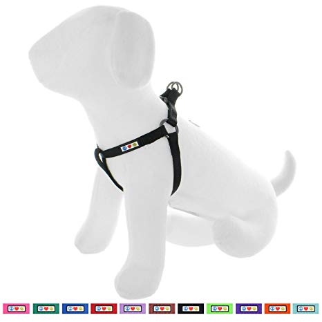 Pawtitas Pet Adjustable Solid Color Step in Puppy/Dog Harness 6 feet Matching Collar and Harness Sold Separately