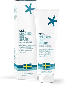 CCS Cracked Heel Repair Balm - Visible Results in 3 Days for Heels and Very Dry Feet, Contains 25% Urea Lactic Acid, Clinically Tested, 125ml