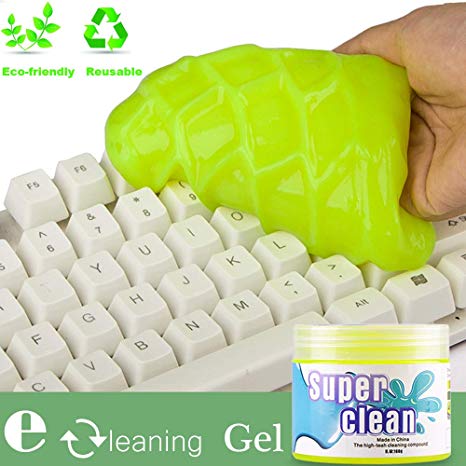 WannaBi Keyboard Cleaning Gel Gum Sticky Jelly Compound Cleaner Putty Dust Wiper Cleaner for Computer PC Laptop Keyboard Car 160Gram